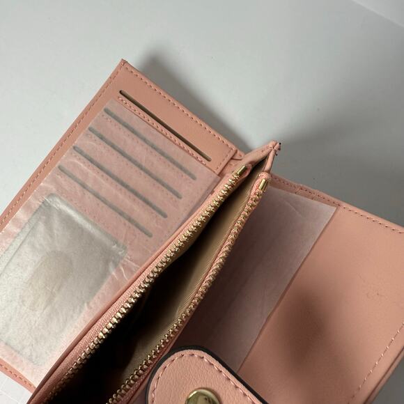 Blush Pink Tri-Fold Wallet with Zip Coin Pocket & Card Organizer - Picture 6 of 9